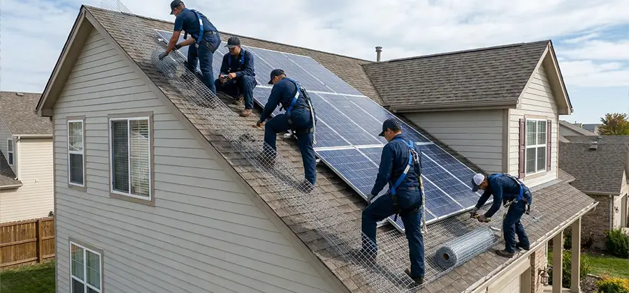 Pigeon Wire for Solar Panels in Redmond